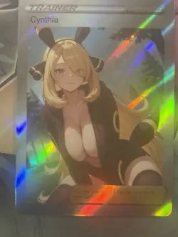 Pokemon Cynthia Anime Waifu Custom DIY Trainer Art Pokemon card - Image 2