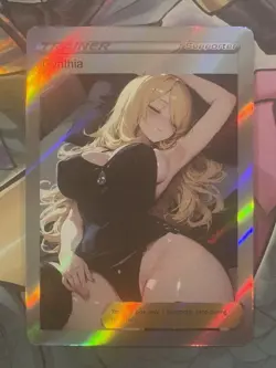 Pokemon Cynthia Anime Waifu Custom DIY Trainer Art Pokemon card - Image 2