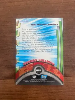 Todd HV3 Holo FOIL Topps Pokemon Card TV Animation Edition - Topps Series 2 - Image 2