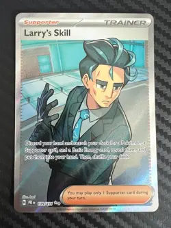 Pokemon TCG Prismatic Evolutions Trainer Larry's Skill Full Art Card 139/131 NM - Image 1