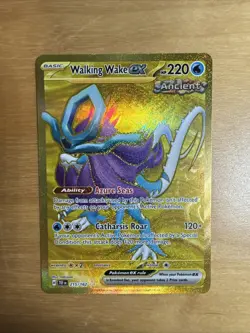 Walking Wake ex 215/162 Temporal Forces Gold Hyper Rare Holo NM Pokemon Card - Image 1