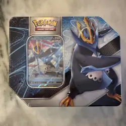 brand new Pokemon Trading Card Game V Strikers sealed Tin Empoleon V Tyranitar - Image 1