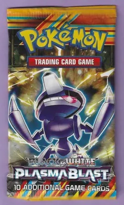 Pokemon "Plasma Blast" 10-Card Sealed Booster Pack (Genesect) X1 - Image 1