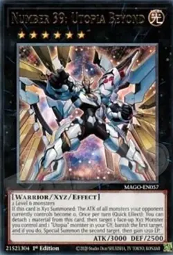 Yugioh - Number 39 Utopia Beyond - 1st Edition Rare NM - Plus Free Holo Card - Image 1