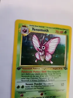 Venomoth 1st Edition Jungle Holo Pokemon Card WOTC NM - Image 2