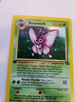 Venomoth 1st Edition Jungle Holo Pokemon Card WOTC NM - Image 3