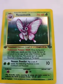 Venomoth 1st Edition Jungle Holo Pokemon Card WOTC NM - Image 5