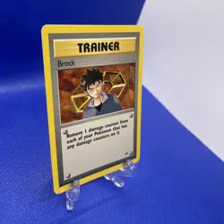 Brock Gym Heroes 98/132 Vintage Trainer Rare Pokemon Card - NM - Image 2