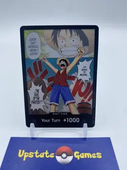 Luffy Don!! Your Turn +1000 Romance Dawn One Piece Card (NM) - Image 1
