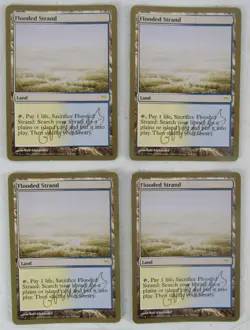 MTG Gabriel Nassif Worlds Flooded Strand Playset of 4 Gold Border WS1 - Image 1