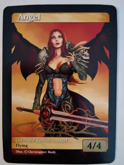 Magic The Gathering - 1x Signed Angel Token (MTG) Christopher Rush - Image 1