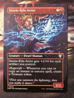 Storm-Kiln Artist - Borderless - CMM #644 Uncommon, NM, MTG - Image 1
