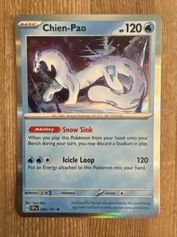 Chien-pao 056/191 Pokemon Scarlet Violet Surging Sparks Holo NM - Image 1