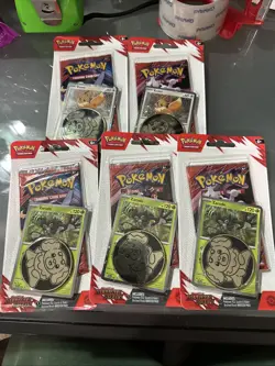 Pokemon Destined Rivals Eevee Zarude Checklane Blister New Sealed Lot of 5 - Image 2