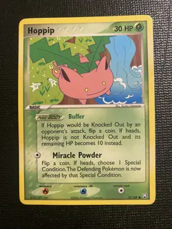 POKEMON HOPPIP 57/109 EX TEAM ROCKET RETURNS COMMON LP - Image 1