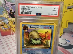 PSA 1st Edition Omanyte #52 Pokemon Fossil 1999 - Image 2