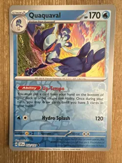 Quaquaval 052/191 Pokemon Scarlet Violet Surging Sparks Reverse Holo NM - Image 1