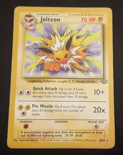 Jolteon Jungle 20/64 Regular Rare Non-Holo Pokemon TCG MP - Image 1