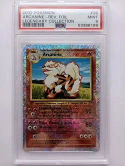 Pokemon 1x Arcanine - Legendary Collection Reverse Holo - PSA 9 - Image 1