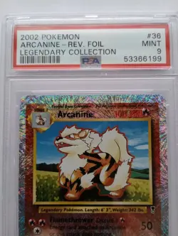 Pokemon 1x Arcanine - Legendary Collection Reverse Holo - PSA 9 - Image 2