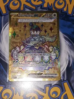 Terapagos EX 173/142 Gold Stellar Crown Pokemon TCG - Image 1
