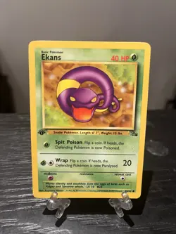 Pokemon WOTC Ekans Fossil 46/62 1st Edition Common | LP - Image 1
