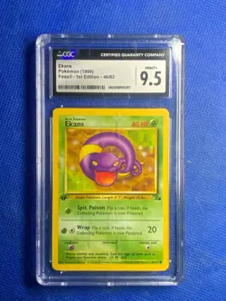 Pokemon Ekans 46/62 1999 Fossil - 1st Edition Common CGC 9.5 - Image 1