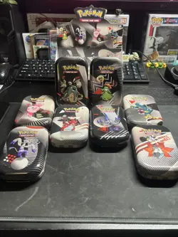 Pokemon Unova Mini Tin Set of 8 Display Box w/ pack bulk Please read description - Image 5