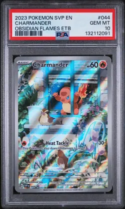 PSA 10 - 2023 Pokemon Obsidian Flames CHARMANDER Black Star Promo #044 - Image 1
