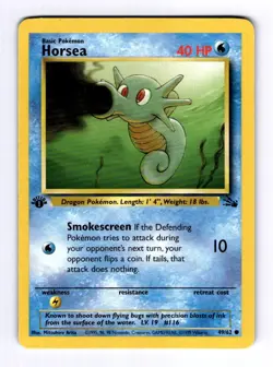 Horsea Fossil #49 (1999) Common 1st Edition NM Pokemon - Image 1