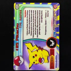 topps Pokemon TV Animation Series 1 Vending Sticker Prism RARE #25 Pikachu - Image 3