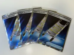 🔥 4X Pokemon TCG Night Stretcher Trainer 173/132 Secret Rare Holo Near Mint - Image 3