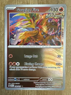 Gouging Fire 038/191 Pokemon Scarlet Violet Surging Sparks Reverse Holo NM - Image 1