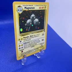 Magneton 9/130 Pokemon TCG Base Set 2 Holo Rare Unlimited NM never played clean - Image 2