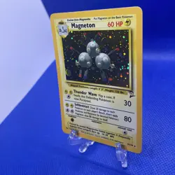 Magneton 9/130 Pokemon TCG Base Set 2 Holo Rare Unlimited NM never played clean - Image 3