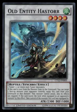Yugioh Old Entity Hastorr CT12-EN005 Limited Edition Super Rare NM - Image 1