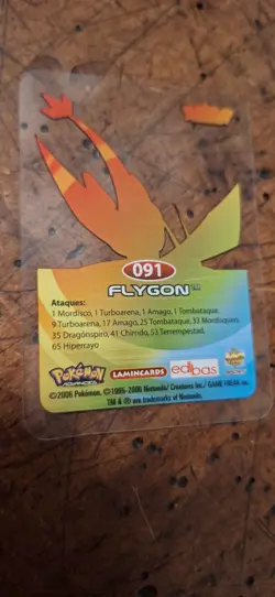 Flygon 091 Pokemon Lamincards Edibas Error Rare - ESP - GOOD - Image 2