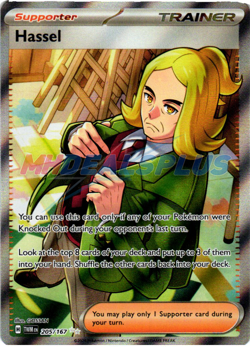 NM Pokemon Twilight Masquerade Hassel Ultra Rare Full Art 205 - Image 1