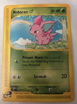 POKEMON AQUAPOLIS NON HOLO NIDORAN CARD 96/147 - Image 1