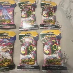 Pokemon Evolving Skies TCG Sleeved Booster Pack Brand New Factory Sealed x 6 - Image 3