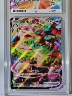 Snorlax Vmax #142 Sword & Shield Mint 9 Ace Graded Pokemon Card Holo Rare - Image 2