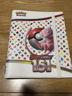 Pokemon Scarlet & Violet 151 MEW Binder 9-Pocket Binder 360 Card Album VGC - Image 1