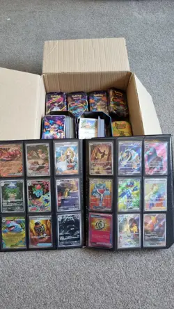 Huge 900+ Pokemon Card Bundle - Full Arts, EX, New And Unopened Mega Evo Tins - Image 1
