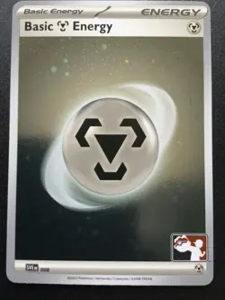 Holo Steel Energy 008 - Prize Pack Series 4 Stamped Promo - SWIRLS* Pokemon Card - Image 1