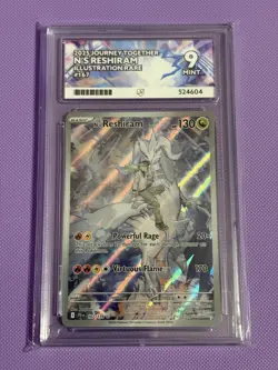 N's Reshiram 167/159 Illustration rare Pokemon TCG ACE 9 Grade Slab - Image 1