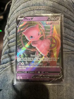 Pokemon Mew v Ultra Rare TCG Card Fusion Strike 113/264 Near Mint Condition - Image 1
