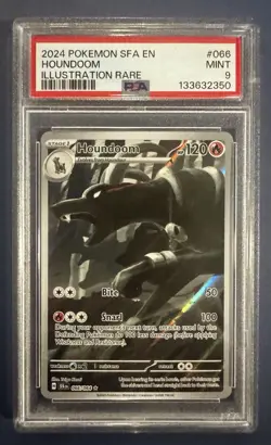 Houndoom 66/64 Shrouded Fable Illustration Card Near Mint Condition Psa 9￼ - Image 1