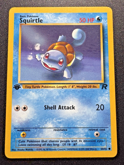 1st Edition Squirtle 68/82 Team Rocket Pokemon Card Rare LP - Image 1