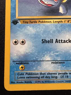 1st Edition Squirtle 68/82 Team Rocket Pokemon Card Rare LP - Image 5