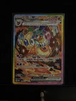 Pokemon TCG Flareon EX Prismatic Evolutions Holo Card 146/131 SV - Image 2